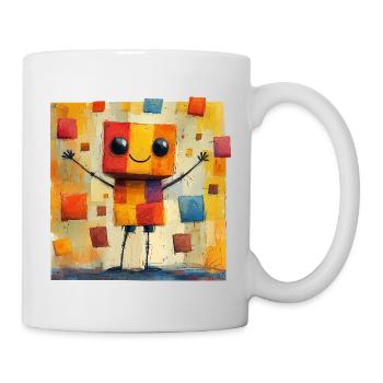 Cartonman - Né d’une boîte en carton - Mug blanc - blanc - Droite