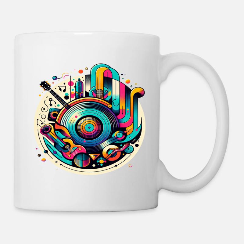 Music and vinyl: Colour sounds - Mug - white