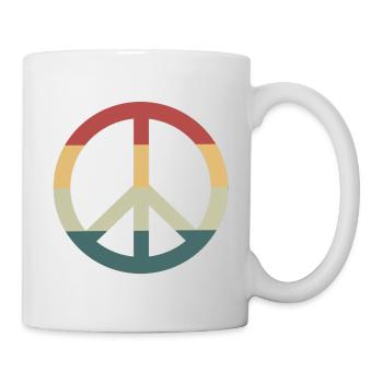 Peace retro - Tasse - Weiß - Rechts
