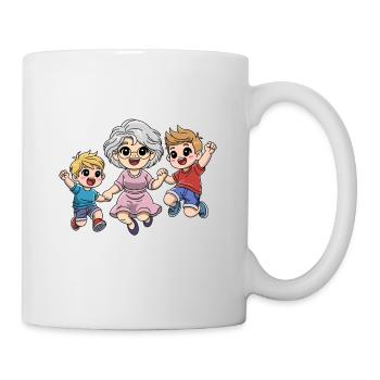 Oma mit Enkelkinder - Tasse - Weiß - Rechts