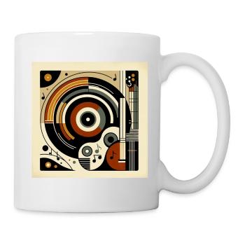 Retro Music Vibes – Abstract Harmony - Mug - white - Right