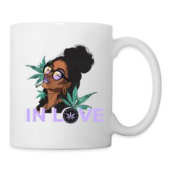 IN LOVE WITH CANNABIS - Tasse - Weiß - Rechts