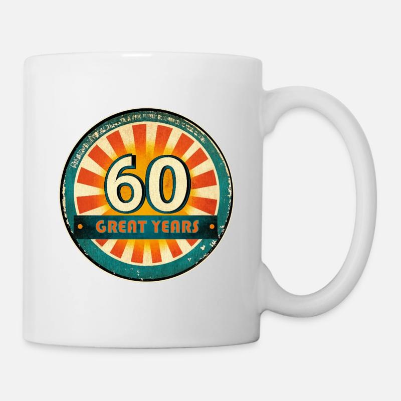 60 Great Years Geburtstag - Tasse - Weiß