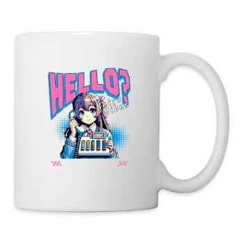 Retro gaming anime pixelart telephone - Tasse - Weiß - Rechts