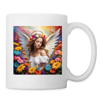 Angel in flowers - Mug - white - Right