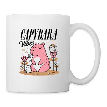 Relaxed capybara with friends - Mug - white - Right