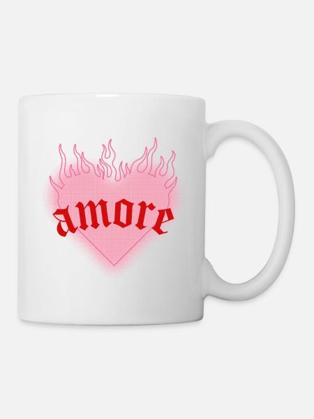 Brennende Liebe - Tasse - Weiß
