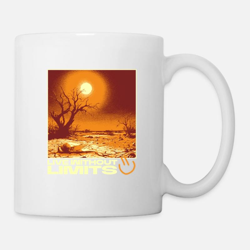 Live Without Limits – Surreal Desert Scene - Tasse - Weiß