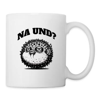 Grumpy puffer fish – a statement - Mug - white - Right