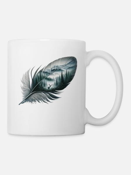 Plume de la faune - Mug blanc - blanc