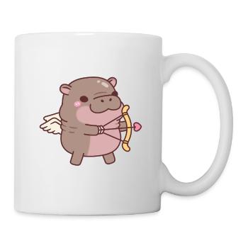 Cute Pygmy Hippo Cupid - Mug - white - Right