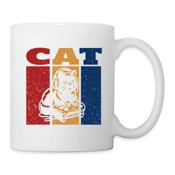 Le design rétro du chat gamer - Mug blanc - blanc - Droite