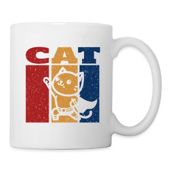 Superhero Cat Retro Design - Mug - white - Right