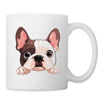 Bulldog puppies - Mug - white - Right