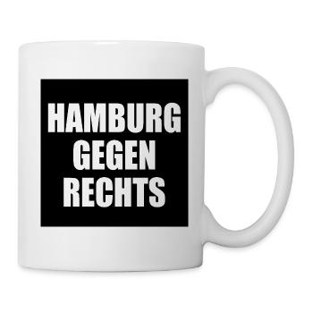 hamburg gegen rechts - Tasse - Weiß - Rechts