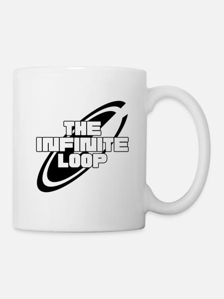 Le logo de la boucle infinie (noir) - Mug blanc - blanc