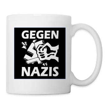 Gegen nazis - Tasse - Weiß - Rechts