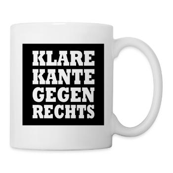 klare kante gegen rechts - Tasse - Weiß - Rechts
