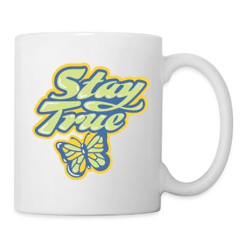 Stay True – Pastel lettering - Mug - white - Right