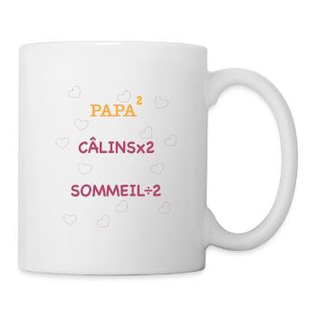 Vater von Zwillingen mit Humor - Tasse - Weiß - Rechts