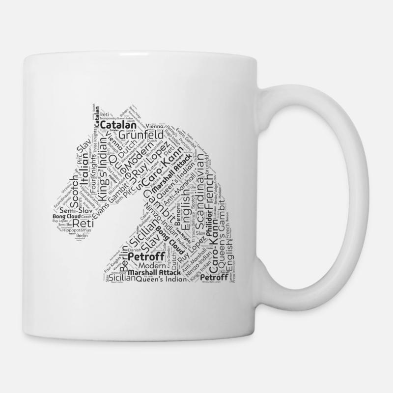 Schach-Eröffnungen - Tasse - Weiß