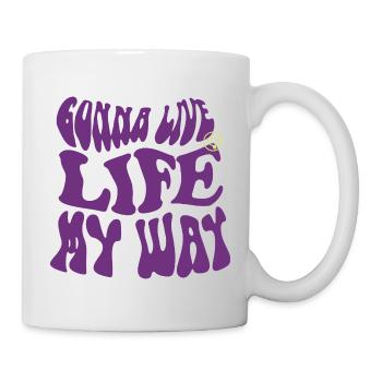 Going to Live Life My Way – Psychedelic Vibes - Mug blanc - blanc - Droite