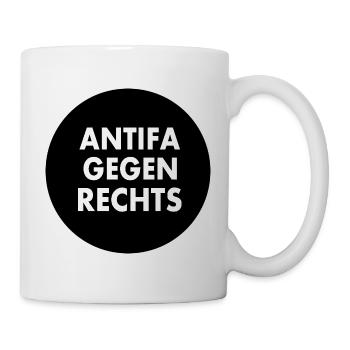 Antifa gegen rechts - Tasse - Weiß - Rechts