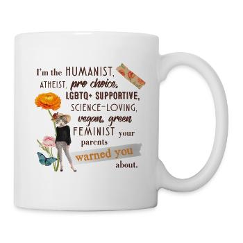 Politisches Statement für Humanität - Tasse - Weiß - Rechts