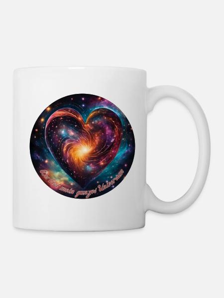 Herz mit Spruch - Du bist mein ganzes Universum - Tasse - Weiß
