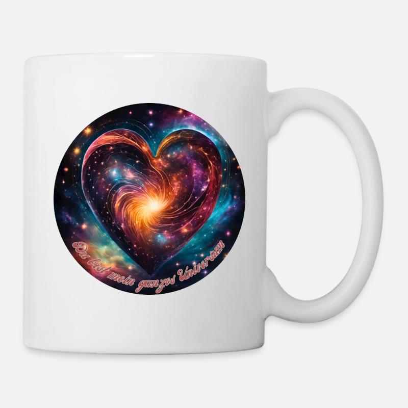 Herz mit Spruch - Du bist mein ganzes Universum - Tasse - Weiß
