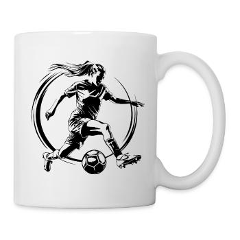 Fussballerin Fussball Spielerin Sport - Tasse - Weiß - Rechts