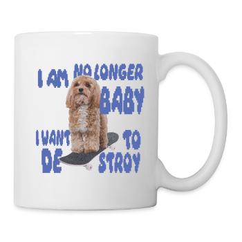 Skater Dog Meme – No Longer Baby - Tasse - Weiß - Rechts