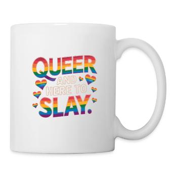 Queer et ici pour tuer les LGBTQ Mois de la fierté gaie LGBT - Mug blanc - blanc - Droite