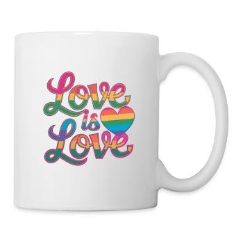 Love Is Love LGBTQ Mois de la Gay Pride LGBT CSD Queer - Mug blanc - blanc - Droite