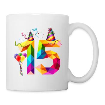15TH BIRTHDAY - FIFTEEN - TEENAGER - TEEN TEEN - Mug - white - Right