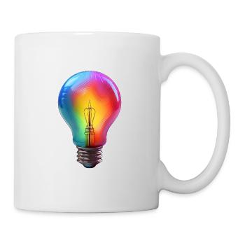 Colourful light bulbs - Mug - white - Right