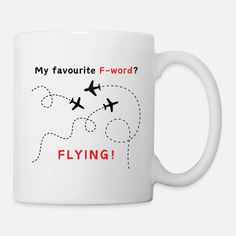 Voyages en avion - Mug blanc - blanc