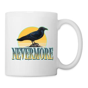 Nevermore – Corbeaux et esthétique gothique - Mug blanc - blanc - Droite