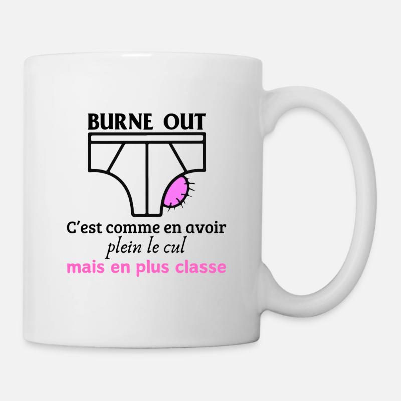 Mug burne out - Mug blanc - blanc
