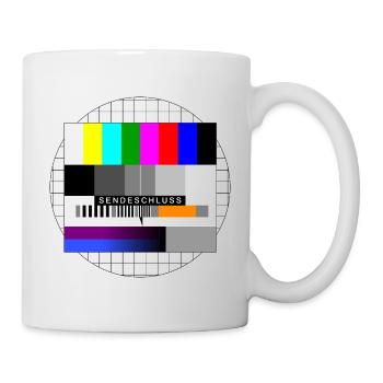 Modèle de test de l’échéance de diffusion - Mug blanc - blanc - Droite