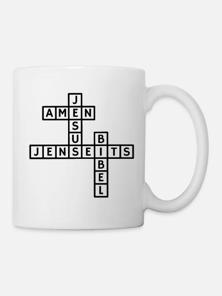 Jesus Crossword Puzzle Design - Mug - white