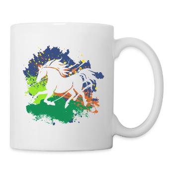 Wild horse on color - Mug - white - Right