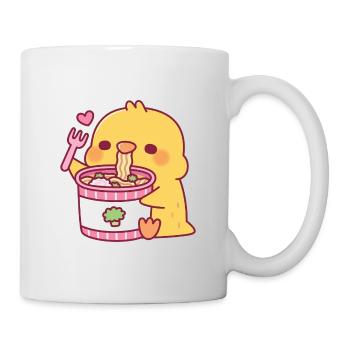 Une nana mignonne aime les nouilles ramen instantanées - Mug blanc - blanc - Droite