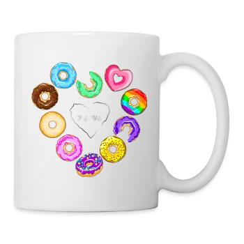 Ich liebe Donuts - Tasse - Weiß - Rechts
