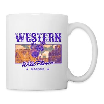Western Wildflower – Retro Country Aesthetic - Mug - white - Right