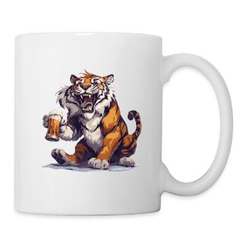Tiger Bier Lustig - Tasse - Weiß - Rechts