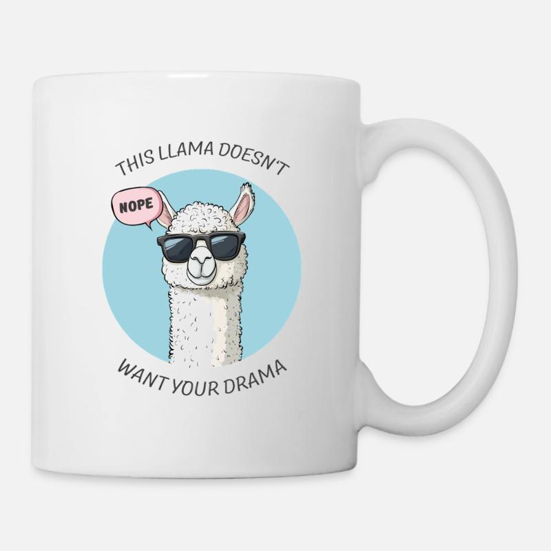Drame Lama sans drame - Mug blanc - blanc