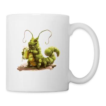 Worm Bière Drôle - Mug blanc - blanc - Droite