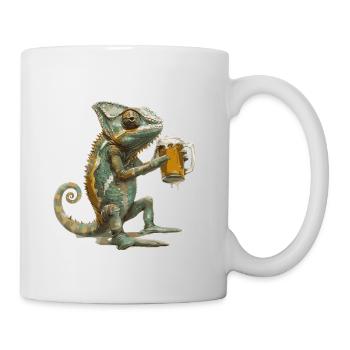 Chameleon Bière Drôle - Mug blanc - blanc - Droite
