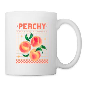 Peachy Euphoria – Retro Fruit Aesthetics - Mug - white - Right